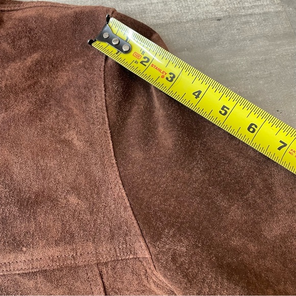 Bernardo Brown Suede Button-Front Jacket - Picture 10 of 13